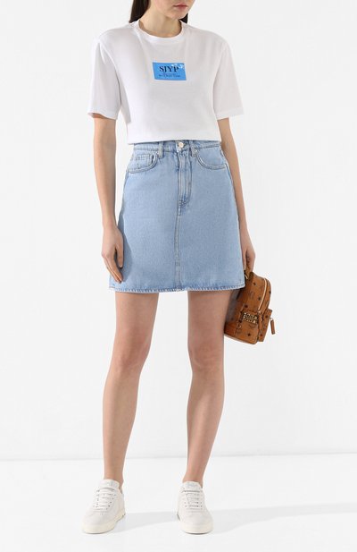 Джинсовая юбка TWO WOMEN IN THE WORLD голубого цвета по цене 16000 руб., арт. NICHE/UVTE6, фото 2 Джинсовая юбка TWO WOMEN IN THE WORLD, арт. NICHE/UVTE6, фото 2