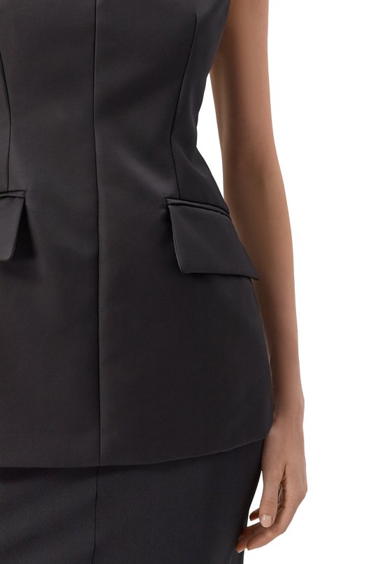 Комбинированное платье Sportmax CILEN001 Чёрный  CILEN001 Фото 4