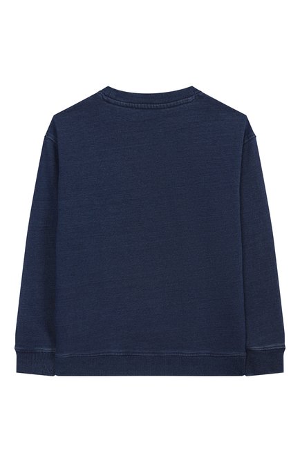 Детский хлопковый свитшот MARC JACOBS (THE) темно-синего цвета, арт. W60432 | Фото 2 (Драгоценные камни: Проставлено; Рукава: Длинные; Материал внешний: Хлопок; Материал сплава: Проставлено)