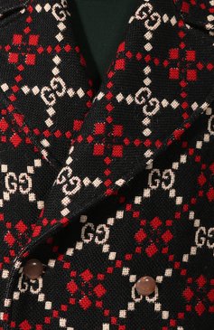 Мужской шерстяное пальто GUCCI разноцветного цвета, арт. 535769/Z507M | Фото 5 (Материал внешний: Шерсть; Рукава: Длинные; Материал сплава: Проставлено, Проверено; Мужское Кросс-КТ: Верхняя одежда, пальто-верхняя одежда; Длина (верхняя одежда): Длинные; Статус проверки: Проверено, Проверена категория; Драгоценные камни: Проставлено; Материал подклада: Вискоза; Стили: Кэжуэл)