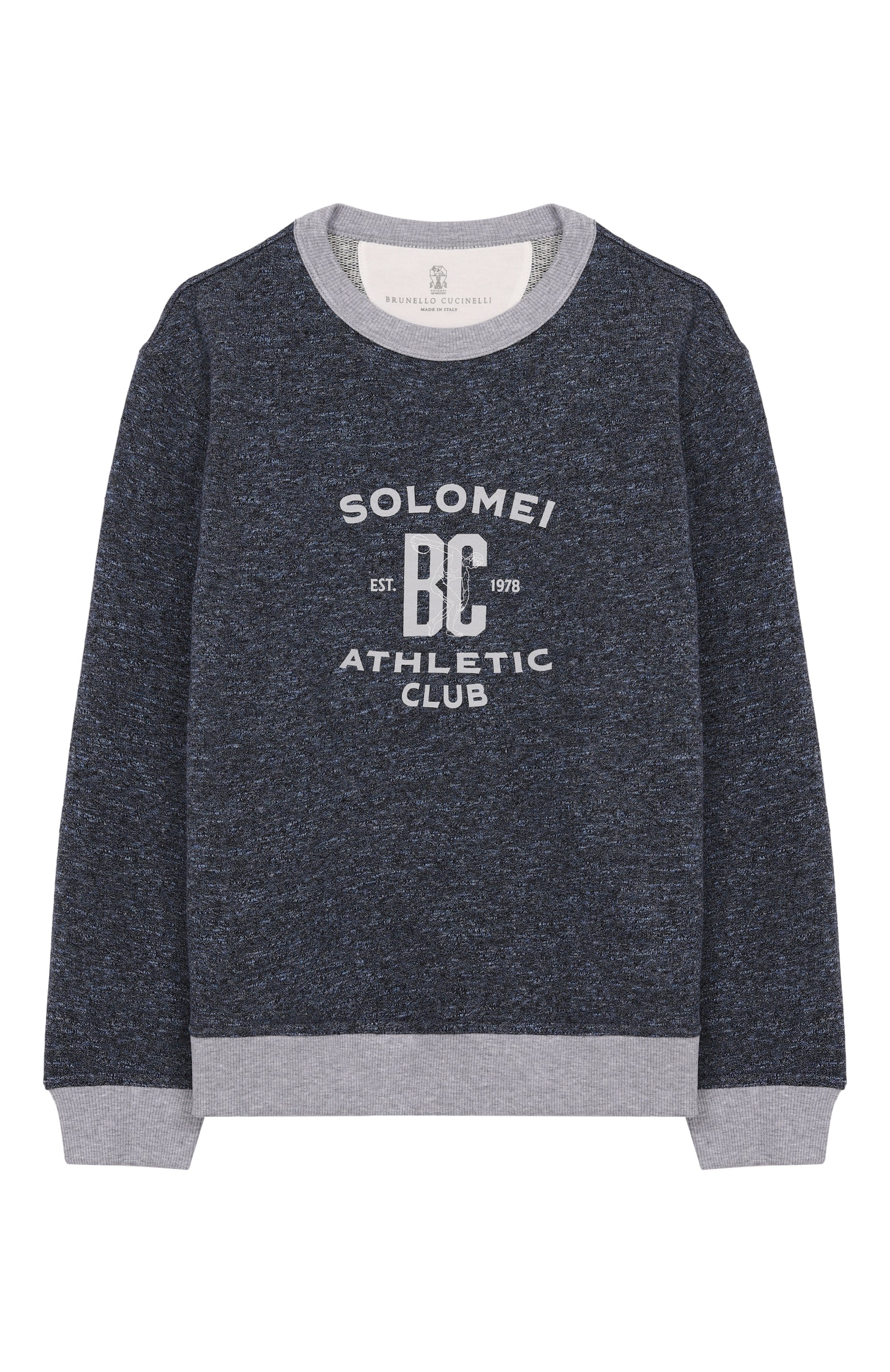 Свитшот из хлопка и льна BRUNELLO CUCINELLI, арт. BR831E502B, фото 1