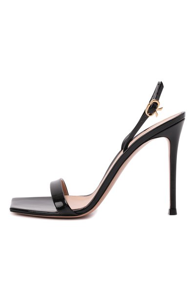 Кожаные босоножки stiletto 105 GIANVITO ROSSI черного цвета по цене 95050 руб., арт. G32088.15RIC.VERNER0, фото 4 Кожаные босоножки stiletto 105 GIANVITO ROSSI, арт. G32088.15RIC.VERNER0, фото 4