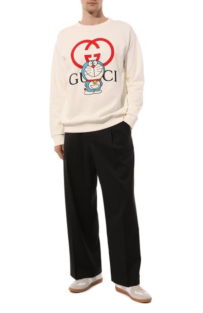 Хлопковый свитшот doraemon x gucci GUCCI кремового цвета по цене 141120 руб., арт. 617964 XJDIC, фото 2 Хлопковый свитшот doraemon x gucci GUCCI, арт. 617964 XJDIC, фото 2