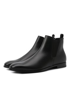 Мужские кожаные челси PRADA черного цвета, арт. 2TB043-053-F0002-X001 | Фото 1 (Материал сплава: Проставлено; Материал утеплителя: Без утеплителя; Подошва: Плоская; Драгоценные камни: Проставлено; Мужское Кросс-КТ: Сапоги-обувь, Челси-обувь)
