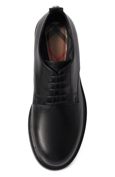 Кожаные дерби pembroke BURBERRY черного цвета по цене 89950 руб., арт. 8128390, фото 5 Кожаные дерби pembroke BURBERRY, арт. 8128390, фото 5