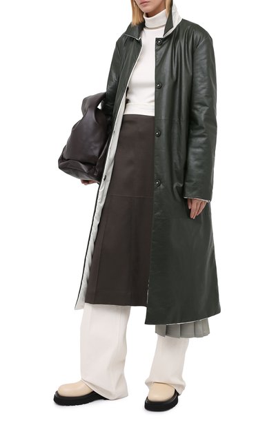 Кожаное пальто JIL SANDER, арт. JSPR651071-WRL00002A, фото 2