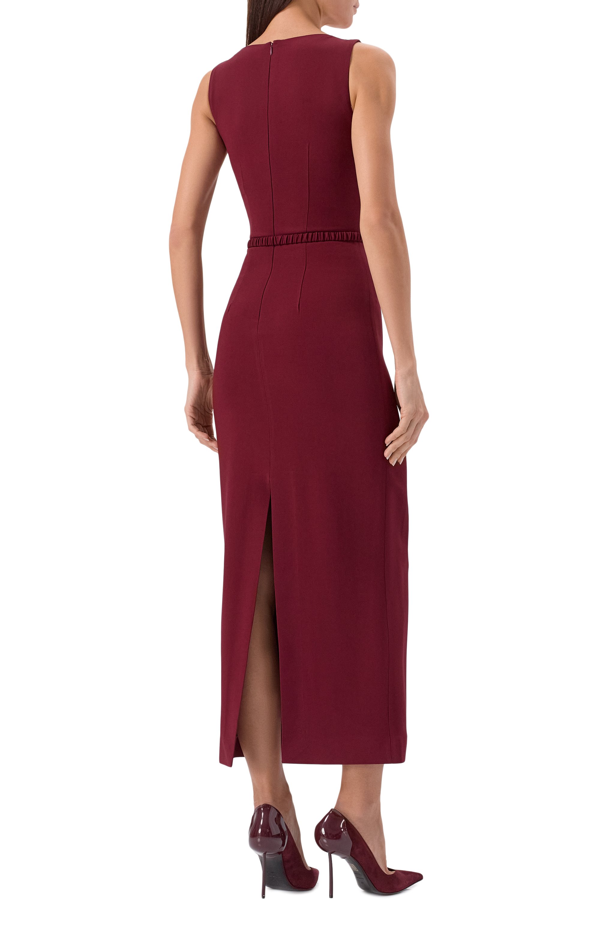 Платье ROWEN ROSE бордового цвета по цене 126500 руб., арт. DRS_RR389_V2/SABLE, фото 3 Платье ROWEN ROSE, арт. DRS_RR389_V2/SABLE, фото 3