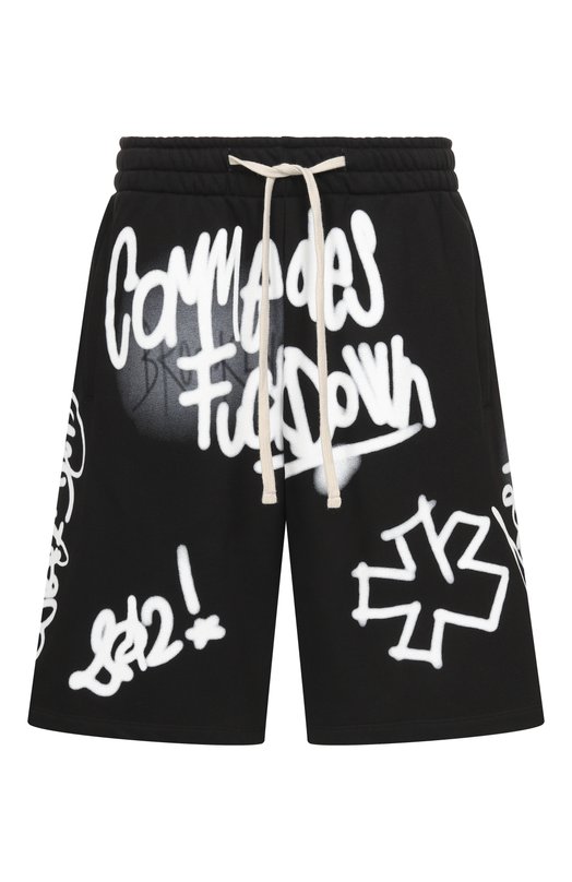 Хлопковые шорты Comme des Fuckdown CFABM01945 Чёрный CFABM01945