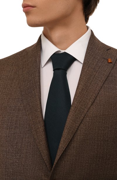 Галстук из шелка и кашемира STEFANO RICCI темно-зеленого цвета по цене 31000 руб., арт. CCX/18128, фото 2 Галстук из шелка и кашемира STEFANO RICCI, арт. CCX/18128, фото 2