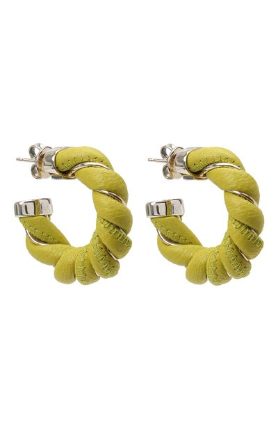 Серьги BOTTEGA VENETA светло-зеленого цвета по цене 51500 руб., арт. 636838/V507C, фото 3 Серьги BOTTEGA VENETA, арт. 636838/V507C, фото 3