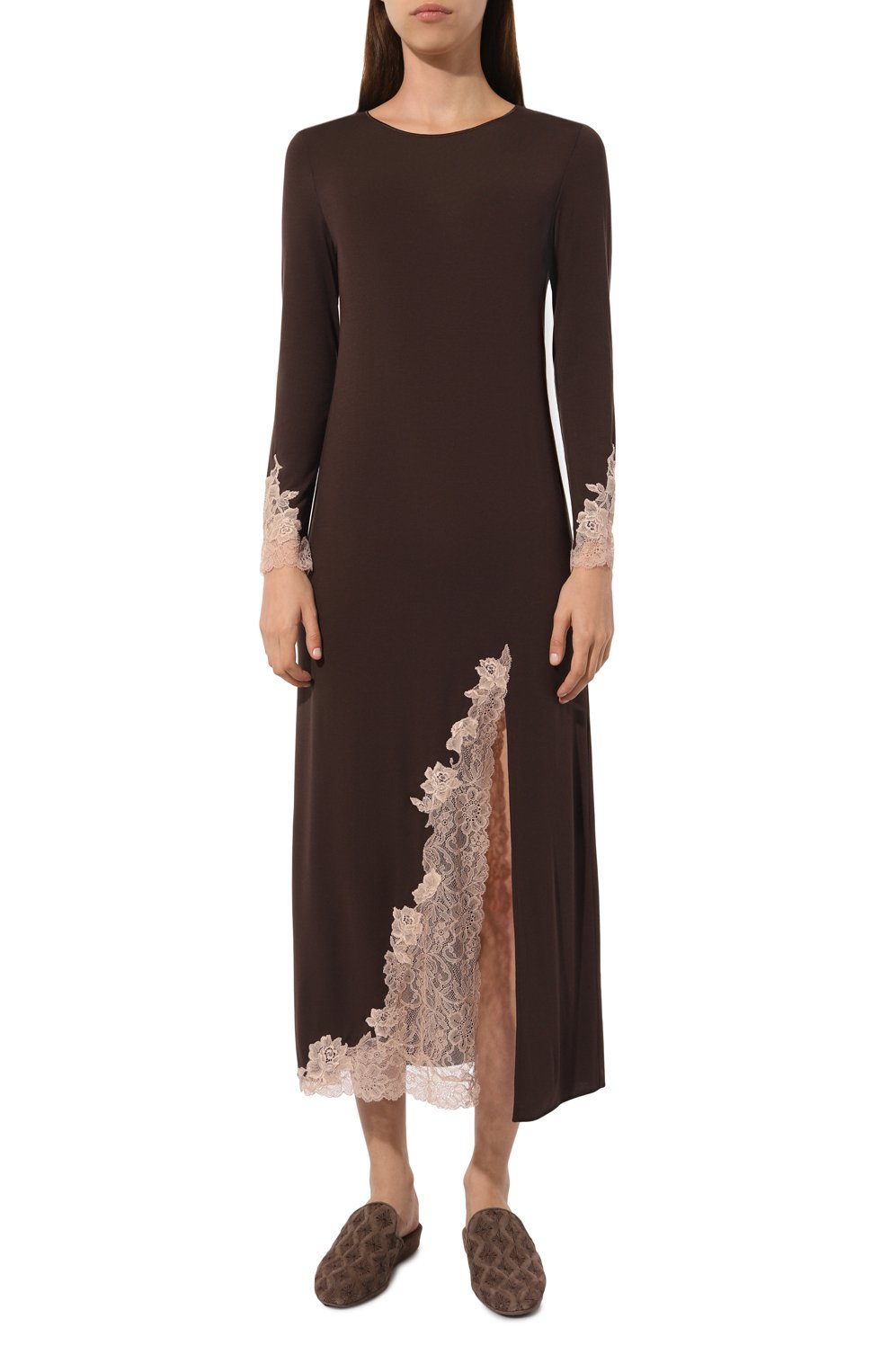 Сорочка GIANANTONIO PALADINI коричневого цвета по цене 43950 руб., арт. AC08/L, фото 3 Сорочка GIANANTONIO PALADINI, арт. AC08/L, фото 3