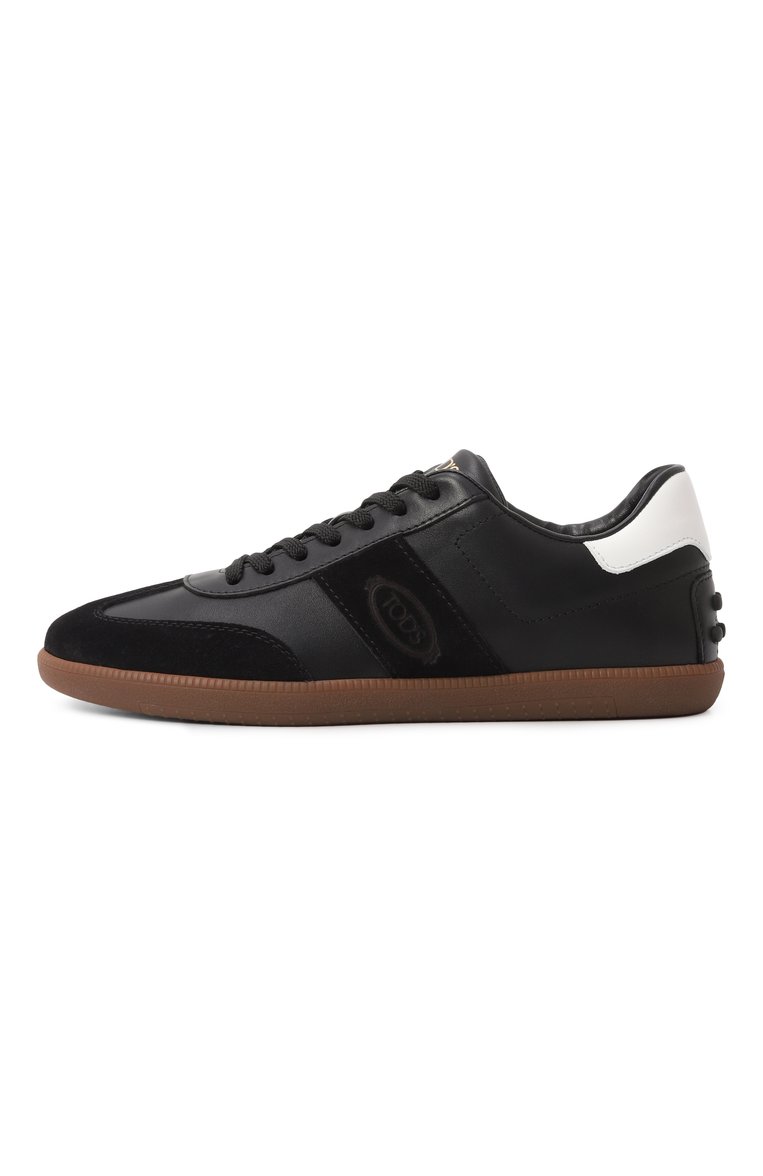 Женские кожаные кеды tabs TOD’S черного цвета, арт. XXW68C0IJ20/BKB | Фото 4 (Подошва: Платформа; Материал внутренний: Натуральная кожа; Драгоценные камни: Проставлено; Материал сплава: Проставлено; Материал внешний: Натуральная кожа; Кросс-КТ: Низкие; Стили: Кэжуэл; Материал утеплителя: Без утеплителя)