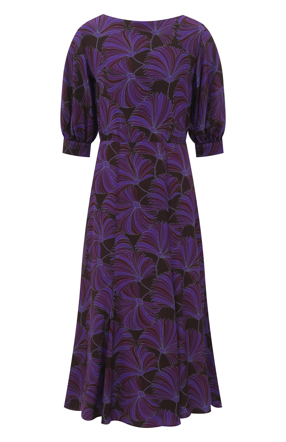 Шелковое платье DRIES VAN NOTEN фиолетового цвета по цене 145500 руб., арт. 202-18698-1200, фото 1 Шелковое платье DRIES VAN NOTEN, арт. 202-18698-1200, фото 1