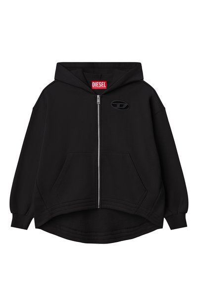 Хлопковая толстовка DIESEL черного цвета по цене 17400 руб., арт. J02200/KYAX3, фото 1 Хлопковая толстовка DIESEL, арт. J02200/KYAX3, фото 1