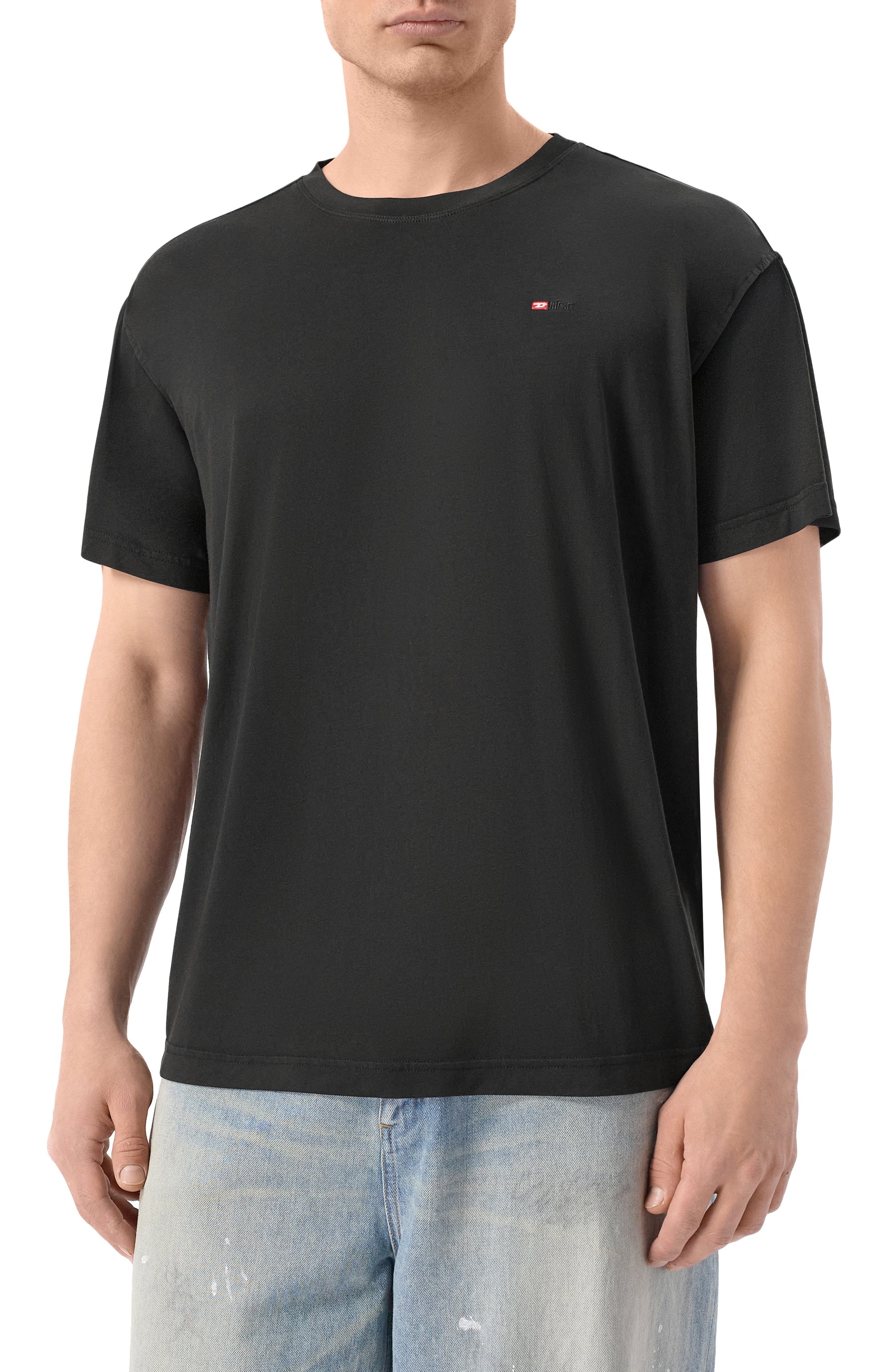 Футболка DIESEL черного цвета по цене 10550 руб., арт. A19999/0WEBV, фото 3 Футболка DIESEL, арт. A19999/0WEBV, фото 3