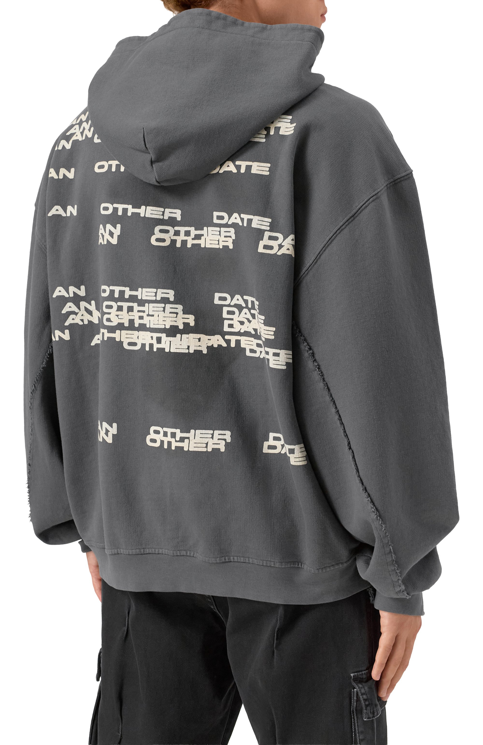 Хлопковая толстовка AN OTHER DATE темно-серого цвета по цене 36200 руб., арт. F50DMAZH058, фото 4 Хлопковая толстовка AN OTHER DATE, арт. F50DMAZH058, фото 4