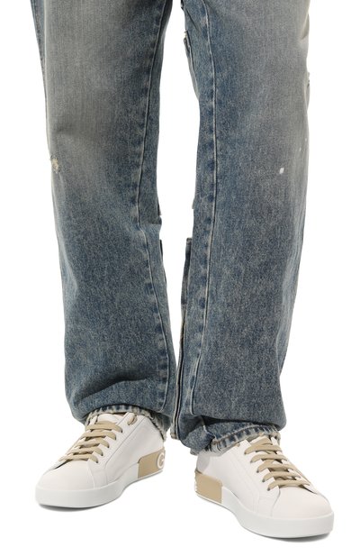 Кожаные кеды portofino DOLCE & GABBANA, арт. CS1772/AT390, фото 3