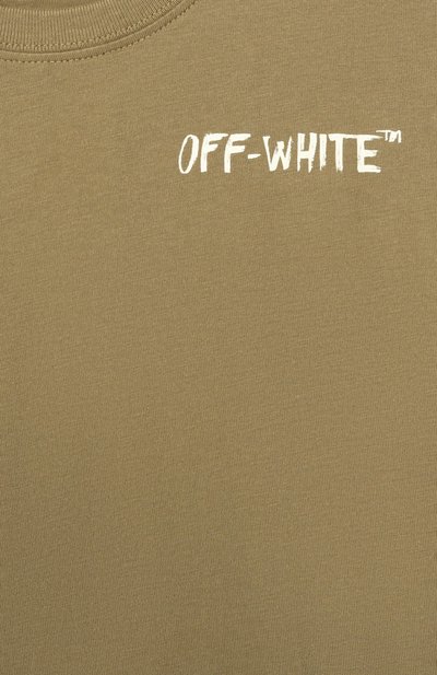 Хлопковая футболка OFF-WHITE, арт. 0BAA002S26JER005, фото 3