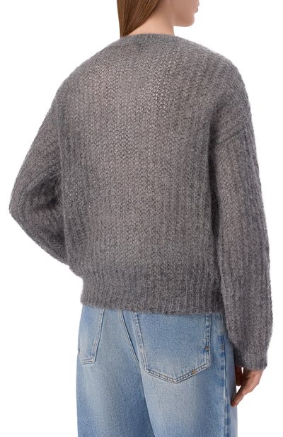 Свитер из шерсти и вискозы BOSS серого цвета по цене 33550 руб., арт. 50547926, фото 4 Свитер из шерсти и вискозы BOSS, арт. 50547926, фото 4