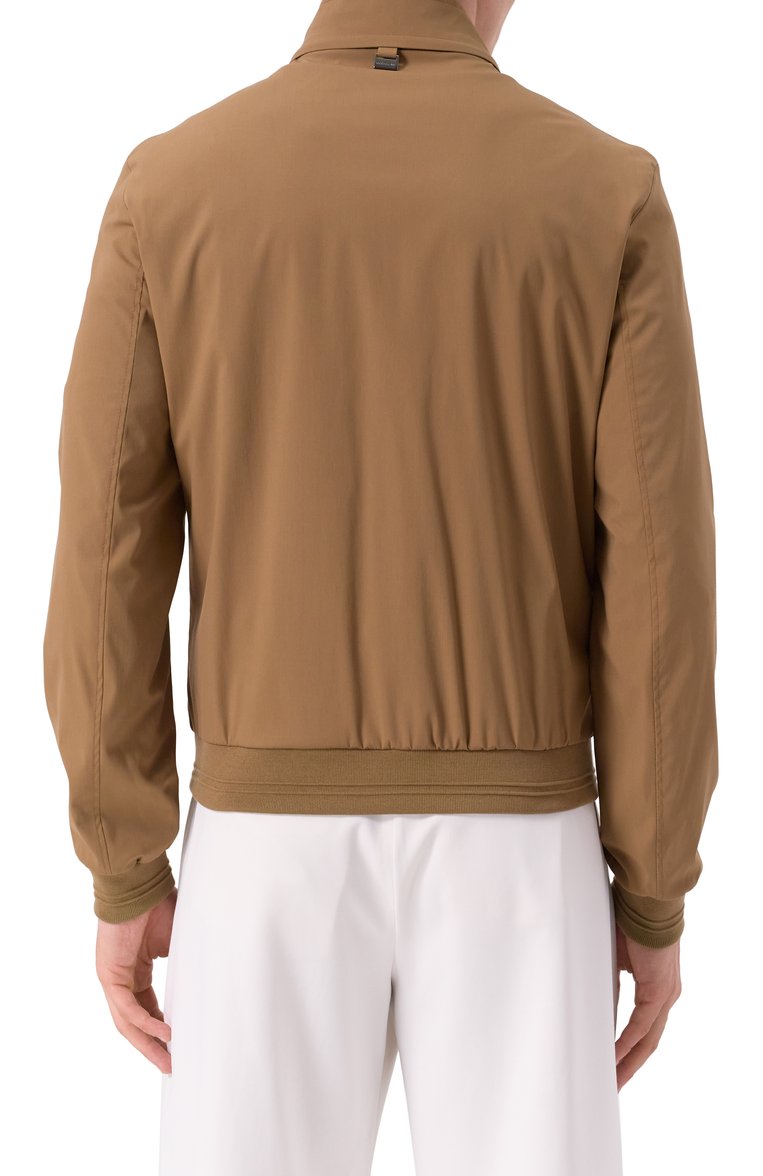 Мужской шерстяной бомбер CORNELIANI светло-коричневого цвета, арт. 25L5V2-2520123 | Фото 4 (Материал внешний: Синтетический материал, Шерсть; Длина (верхняя одежда): Короткие; Рукава: Длинные; Стили: Кэжуэл; Мужское Кросс-КТ: шерсть и кашемир; Принт: Без принта; Кросс-КТ: бомбер, Легкие; Автоматизация ТО: Проставлено; Автоматизация состава: Проставлено; Детали: Без декора)
