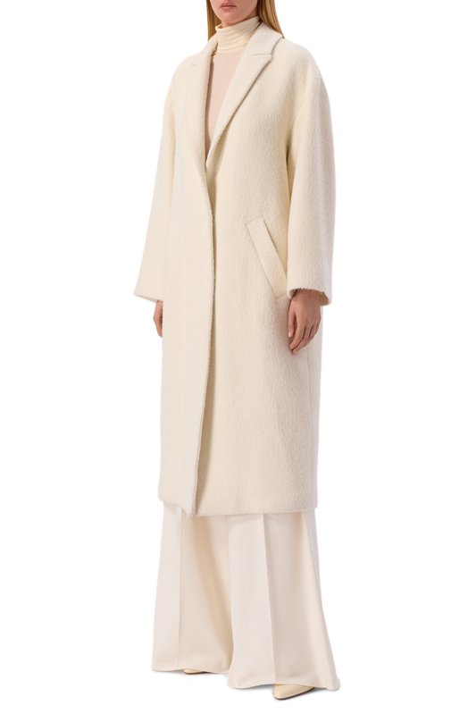 Шерстяное пальто MVST M26.2PW.C003-1/F085 BABY ALPACA Кремовый  M26.2PW.C003-1/F085 BABY ALPACA Фото 3