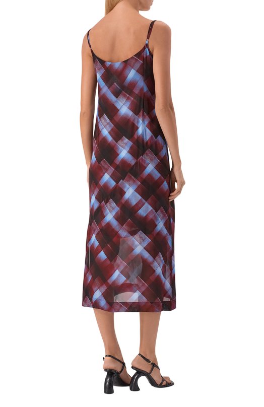 Платье из вискозы Dries Van Noten 011084-2108-358 Бордовый  011084-2108-358 Фото 3