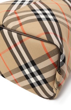 Женская сумка BURBERRY бежевого цвета, арт. 8094678 | Фото 3 (Материал сплава: Проставлено; Размер: medium; Материал: Текстиль; Драгоценные камни: Проставлено)