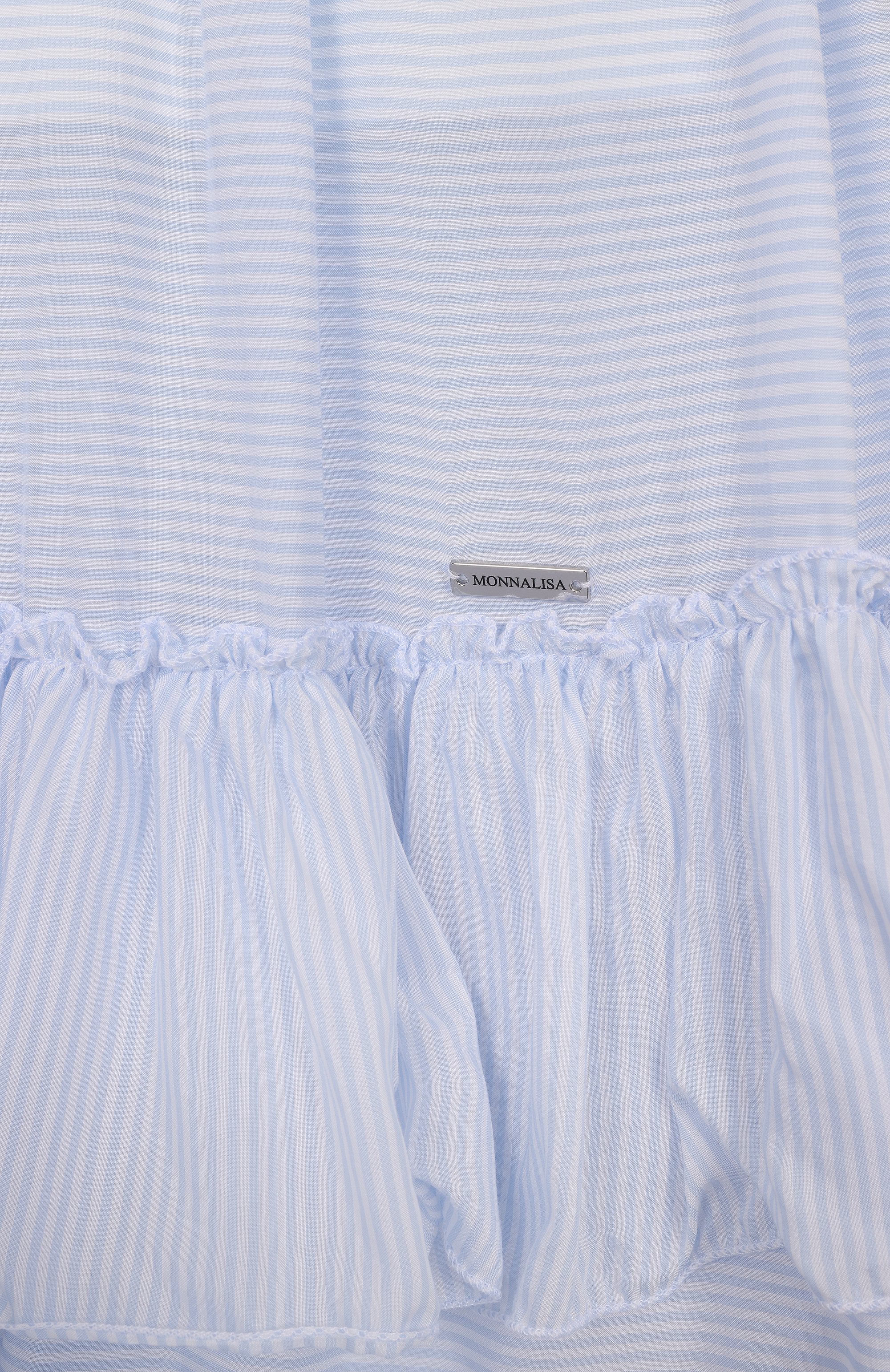 Юбка из вискозы MONNALISA голубого цвета по цене 17550 руб., арт. 41E703, фото 3 Юбка из вискозы MONNALISA, арт. 41E703, фото 3