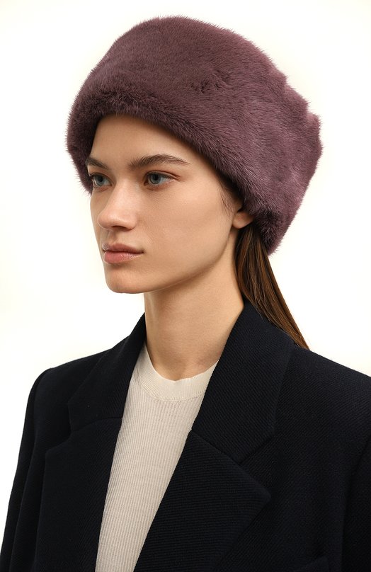 Меховая шапка Джулия из норки FurLand 0034602110176600000 Сиреневый  0034602110176600000 Фото 2