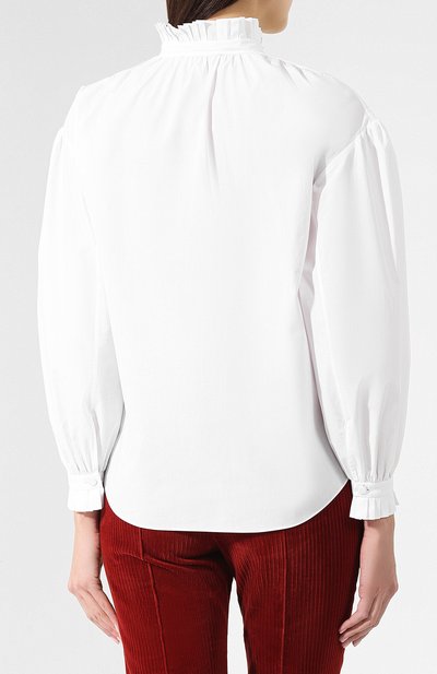 Хлопковая блузка BURBERRY, арт. 8007407, фото 4