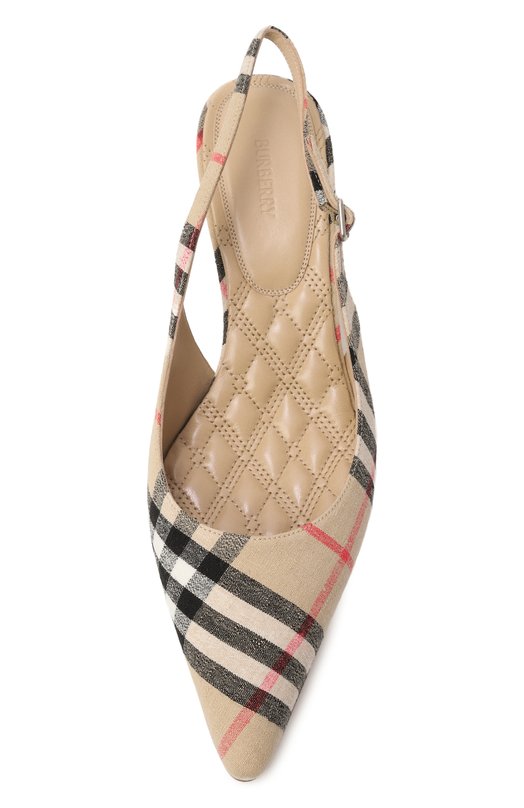 Текстильные туфли Check Dame Burberry 8112561 Бежевый  8112561 Фото 6