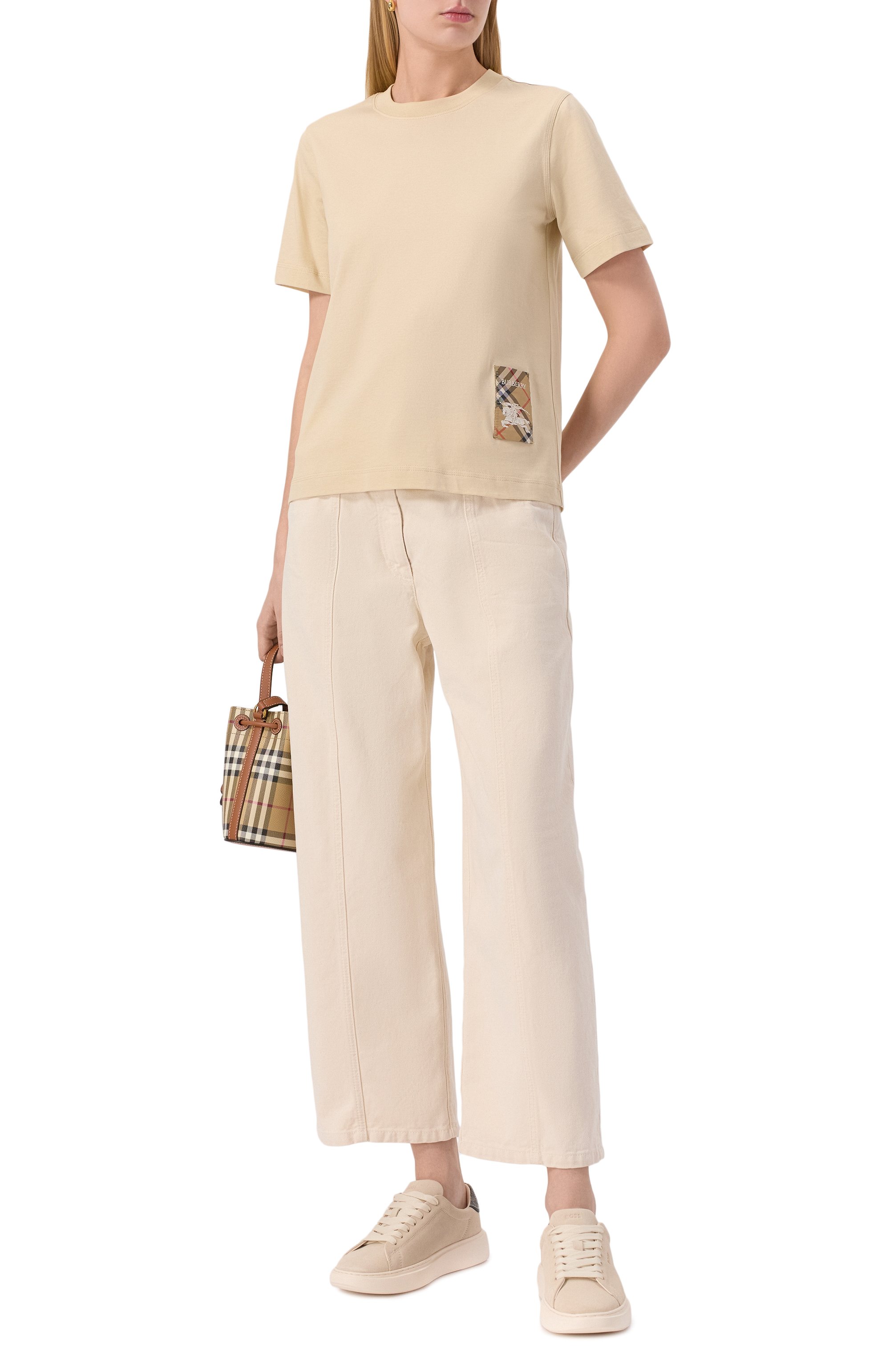 Хлопковая футболка BURBERRY, арт. 8103506, фото 2