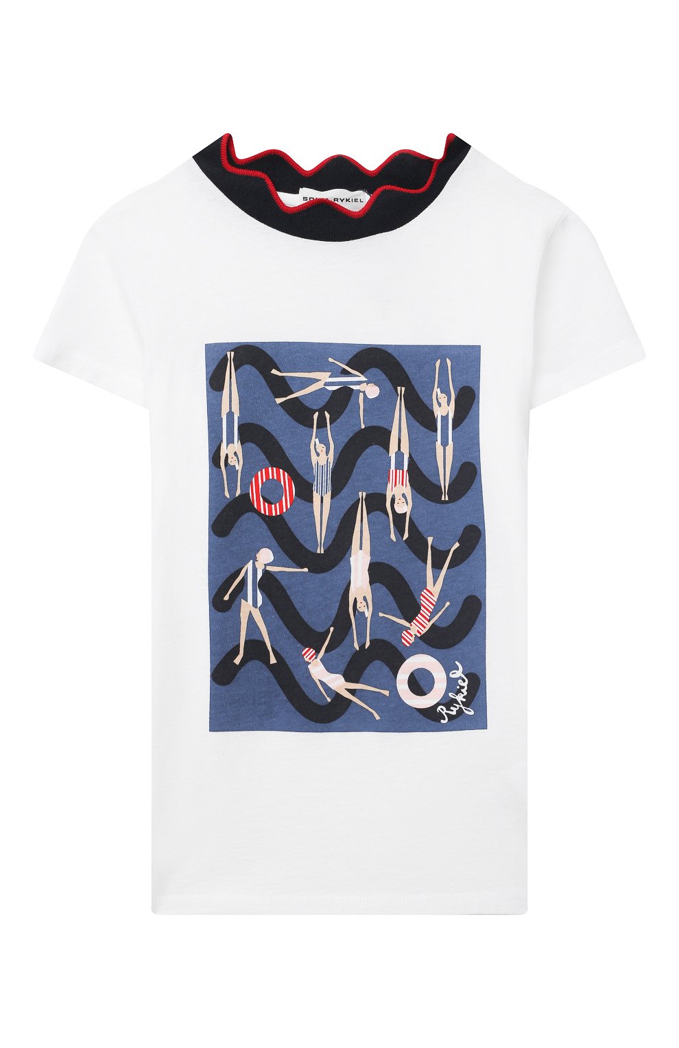 Хлопковая футболка SONIA RYKIEL ENFANT, арт. 21S1TS09, фото 1