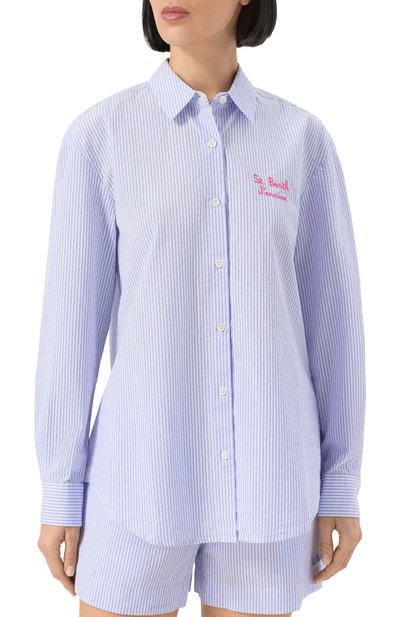 Хлопковая рубашка MC2 SAINT BARTH, арт. STBW BRIGITTE EMBRY/04331H, фото 3