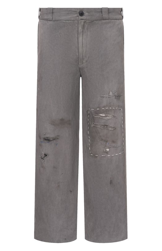 Брюки из хлопка и льна Enfants Riches Deprimes 060-291 Серый 060-291