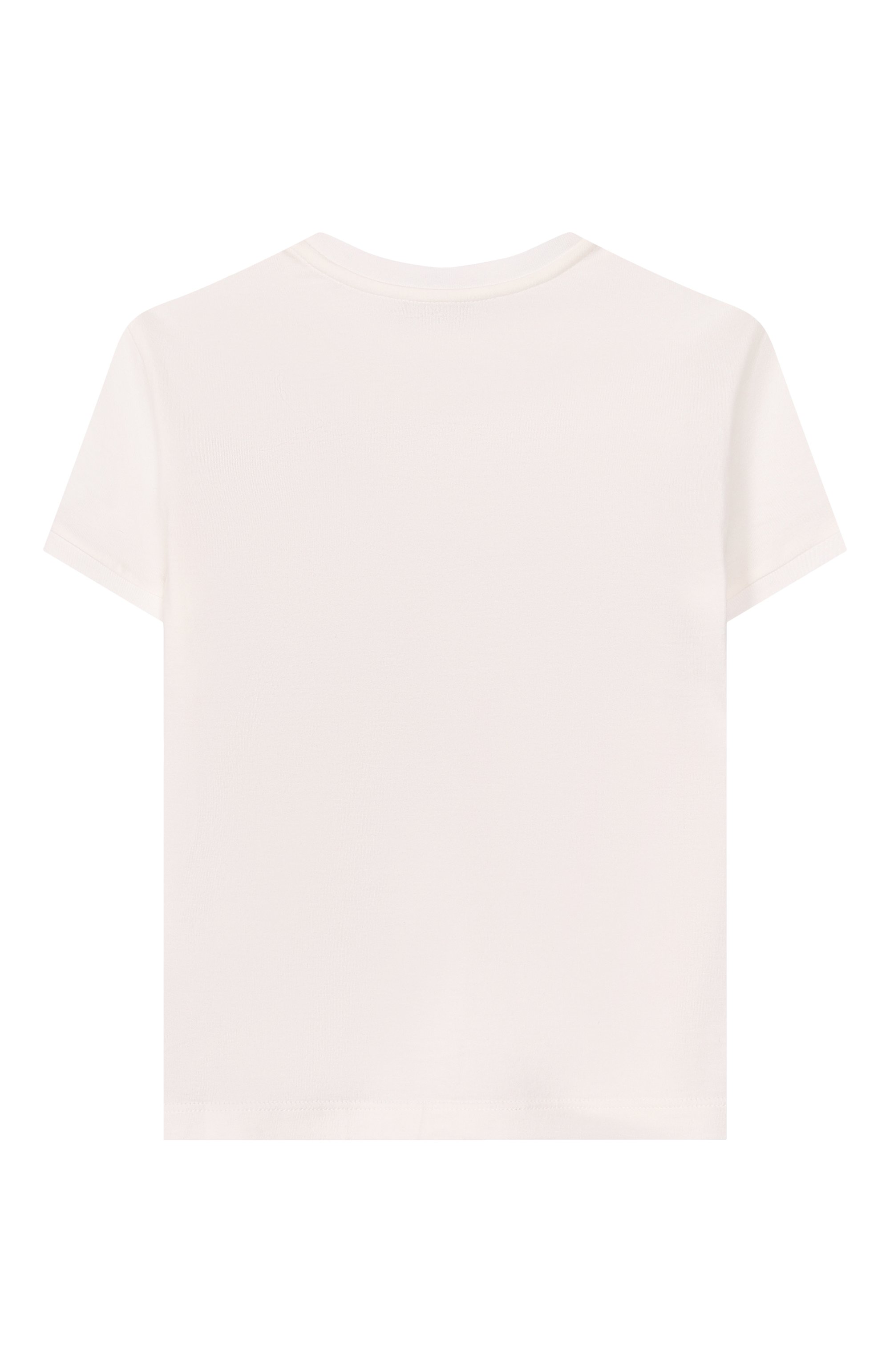 Хлопковая футболка DOLCE & GABBANA кремового цвета по цене 23600 руб., арт. L5JTNJ/G7P1N_001, фото 2 Хлопковая футболка DOLCE & GABBANA, арт. L5JTNJ/G7P1N_001, фото 2