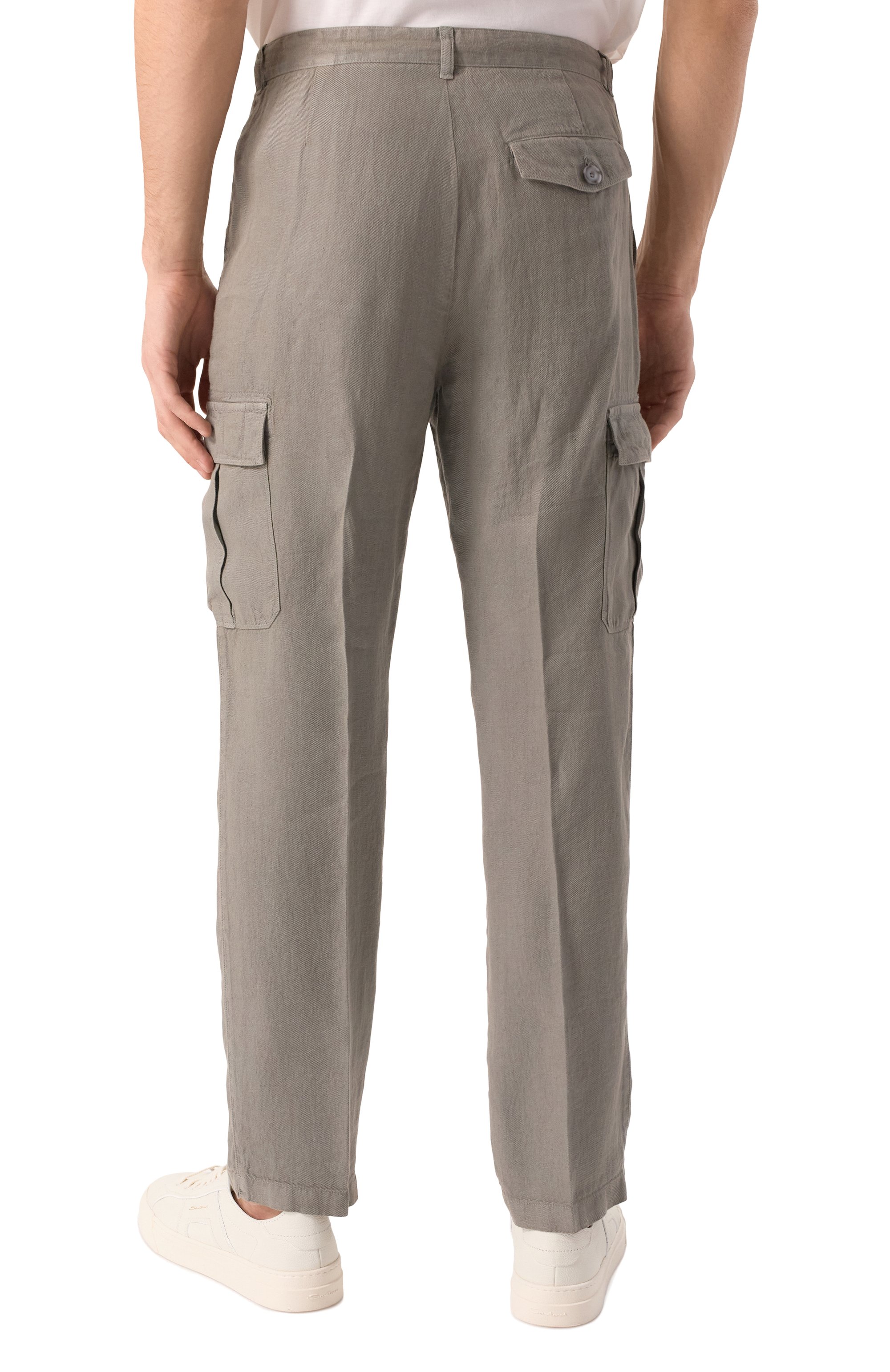 Льняные брюки-карго 120% LINO, арт. 32ALIM29DX/D943/000, фото 4