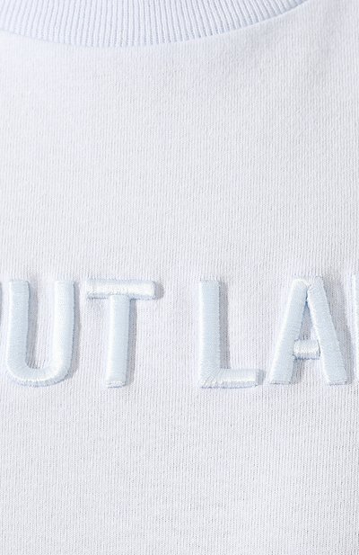 Хлопковая футболка HELMUT LANG голубого цвета по цене 25750 руб., арт. J06DW502, фото 5 Хлопковая футболка HELMUT LANG, арт. J06DW502, фото 5