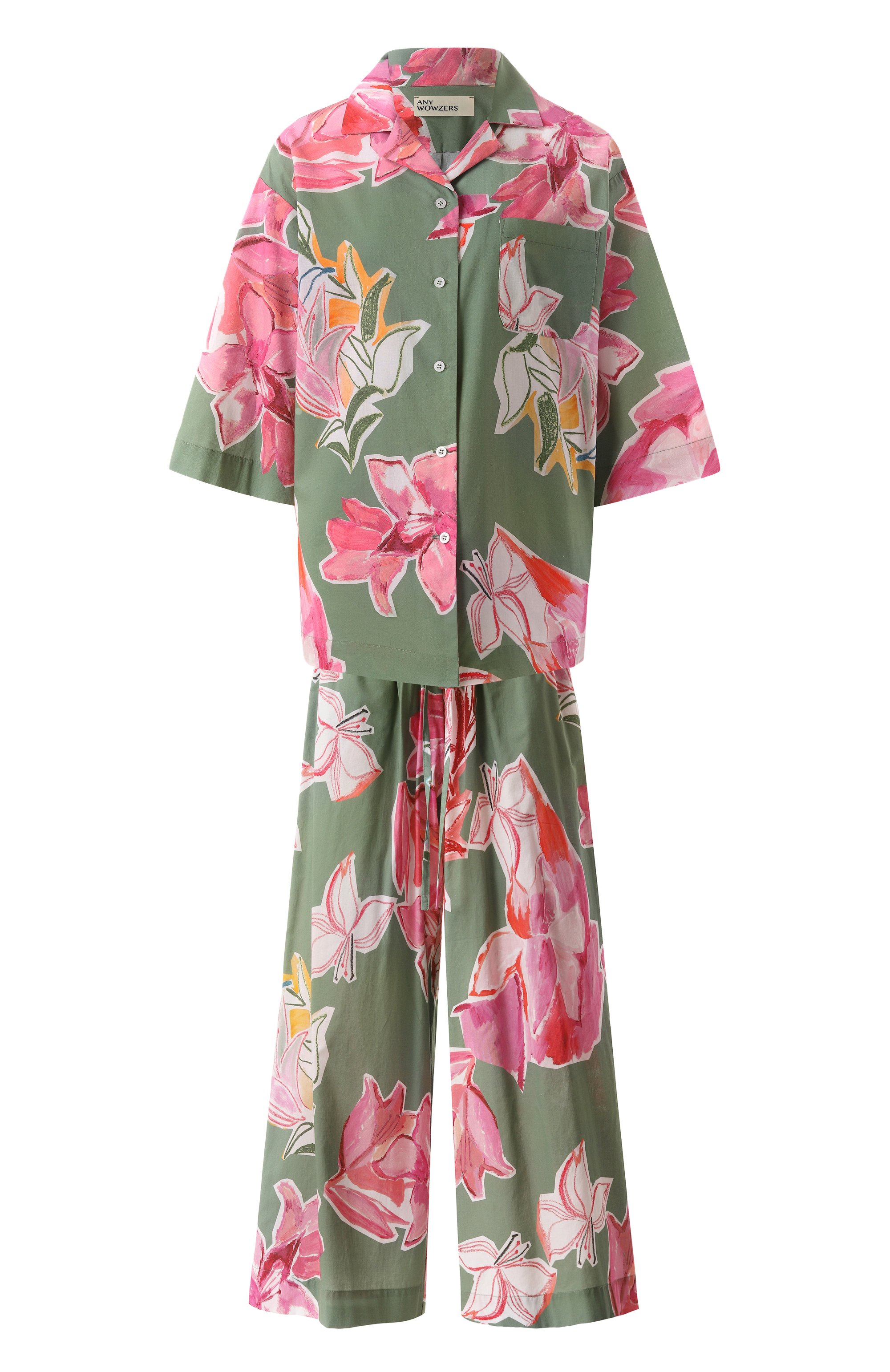Хлопковая пижама ANY WOWZERS, арт. WKCROP-LILG, фото 1