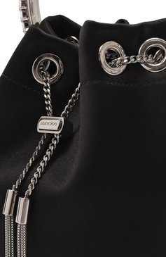 Женская сумка bon bon JIMMY CHOO черного цвета, арт. B0N B0N/VKM | Фото 3 (Ремень/цепочка: На ремешке; Материал: Текстиль; Размер: mini; Женское Кросс-КТ: Вечерняя сумка)