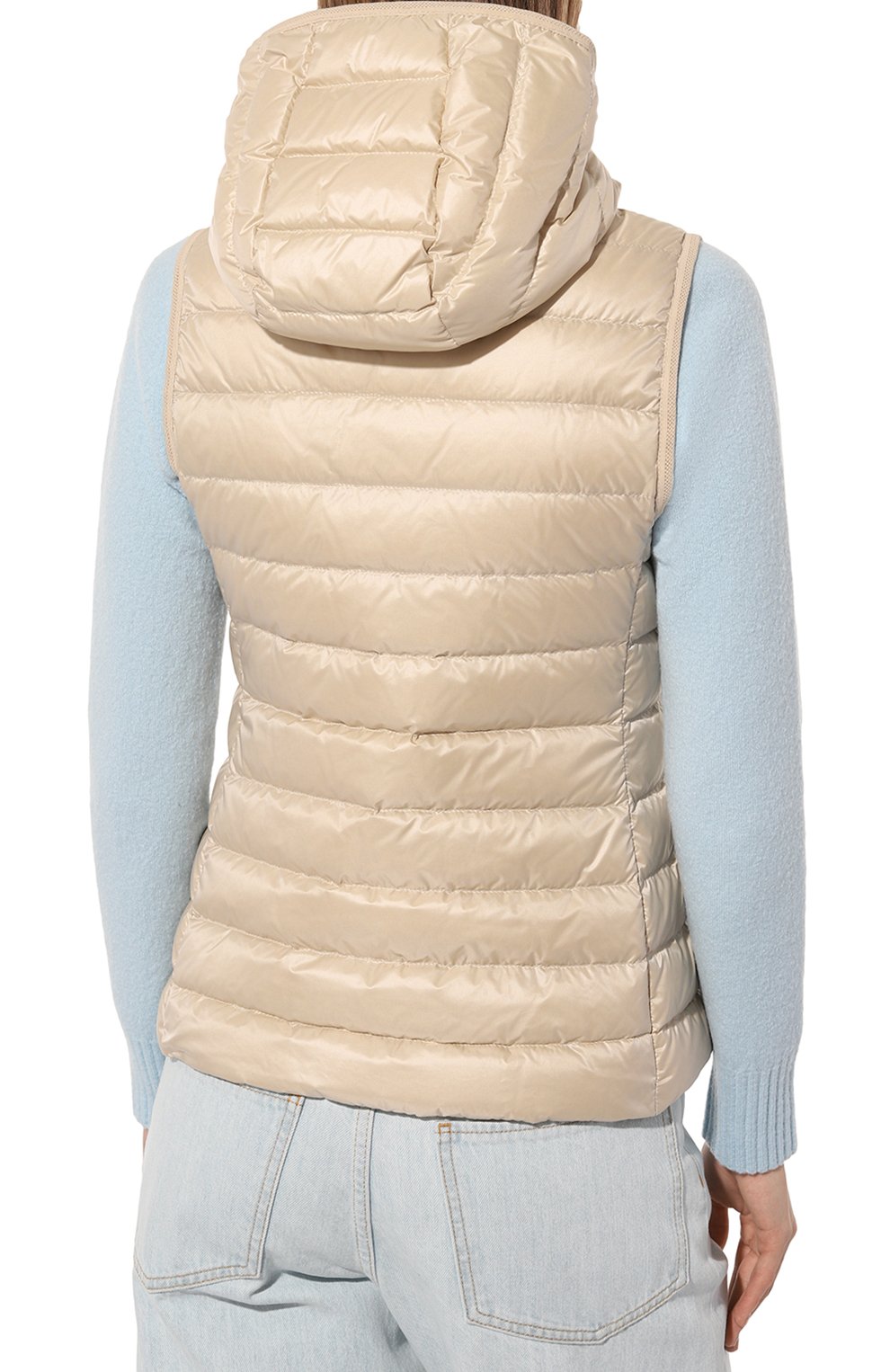 Пуховый жилет glygos MONCLER бежевого цвета по цене 129000 руб., арт. I10931A00028/595ZZ, фото 4 Пуховый жилет glygos MONCLER, арт. I10931A00028/595ZZ, фото 4