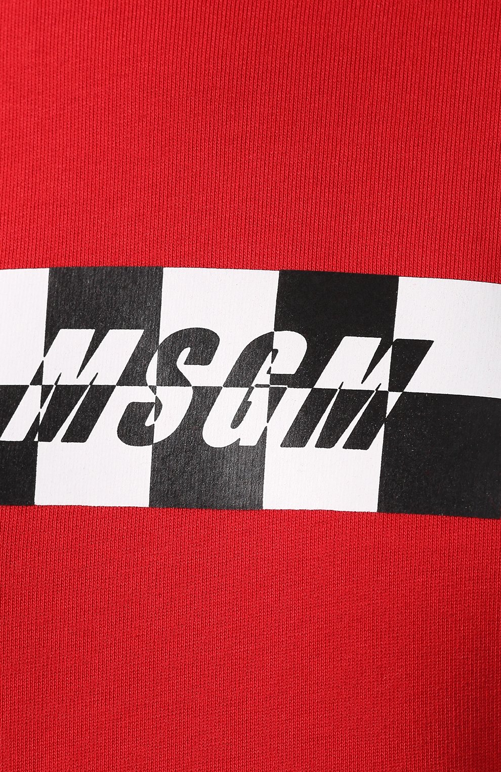 Хлопковый свитшот MSGM красного цвета по цене 15200 руб., арт. 2742MDM193 195799, фото 5 Хлопковый свитшот MSGM, арт. 2742MDM193 195799, фото 5