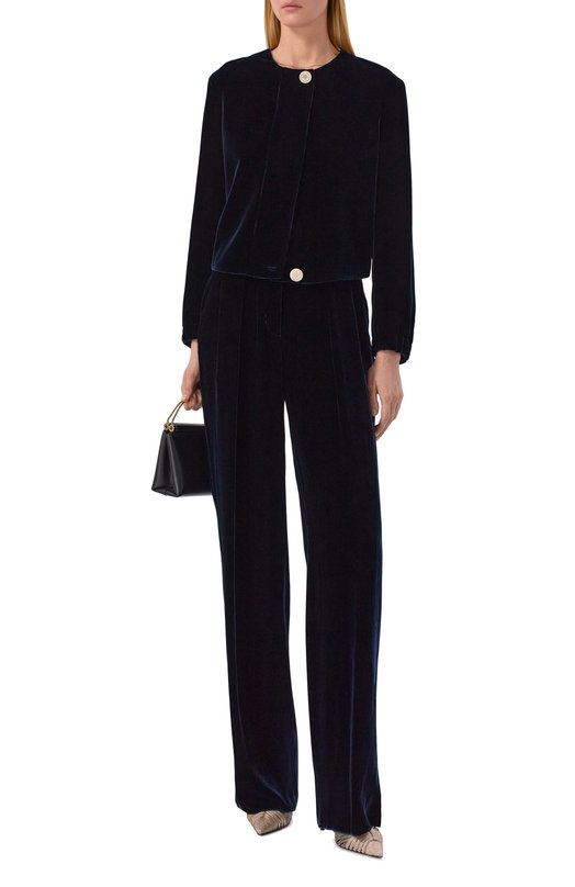 Бархатный жакет Giorgio Armani GW002978/TE10831 Синий  GW002978/TE10831 Фото 2