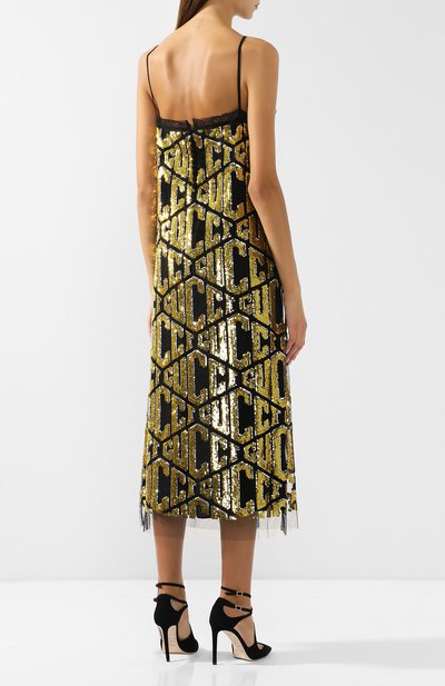 Платье-миди с п айетками на бретельках GUCCI, арт. 523643/ZLZ32, фото 4