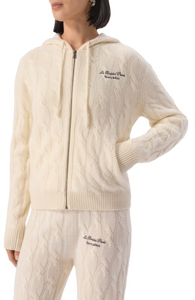 Кардиган из кашемира и шерсти sporty & rich x le bristol paris SPORTY AND RICH, арт. CA005517619CR01, фото 3