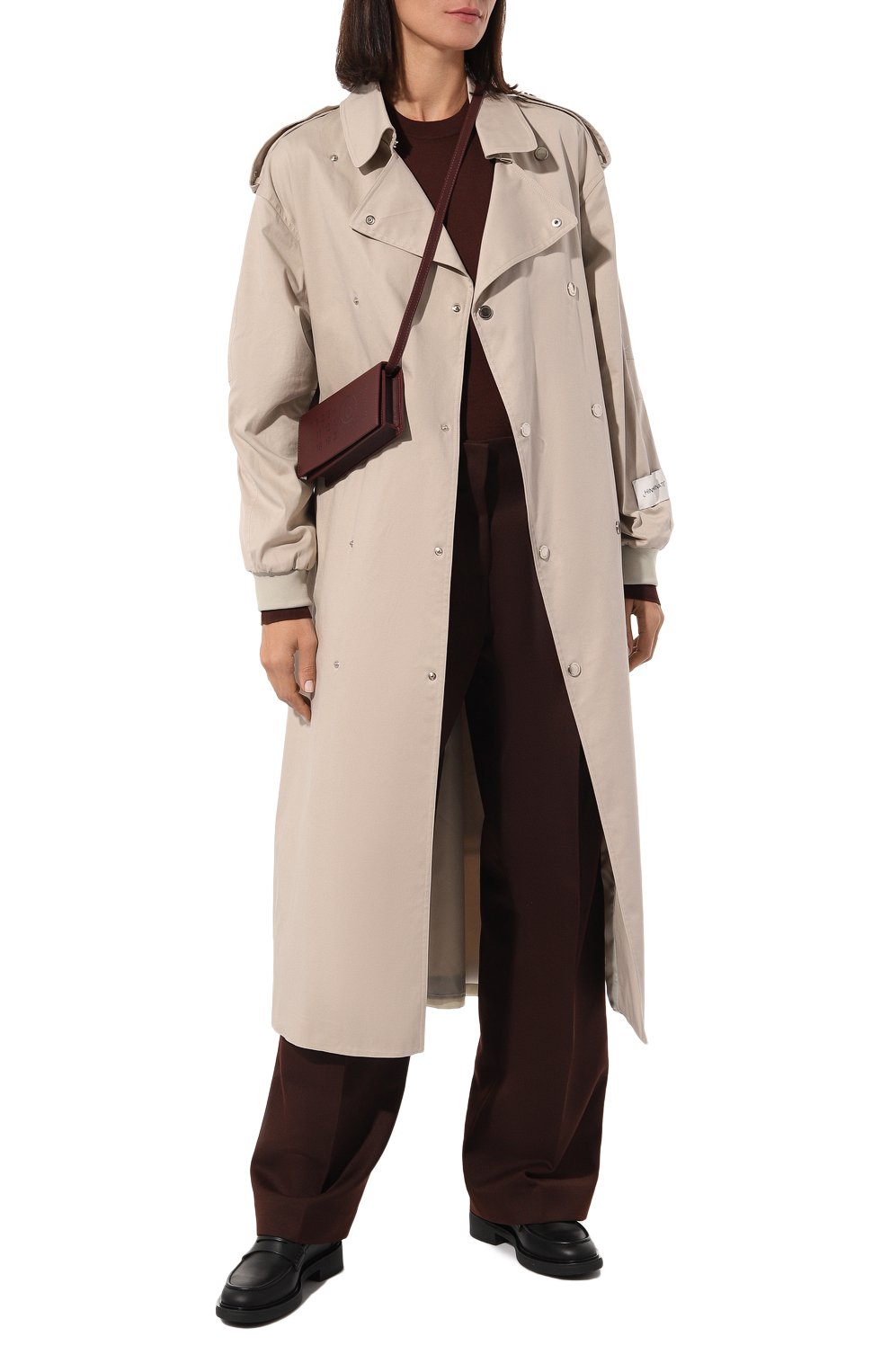 Сумка label logo mini MM6 бордового цвета по цене 52000 руб., арт. SB5ZI0002/P5693, фото 7 Сумка label logo mini MM6, арт. SB5ZI0002/P5693, фото 7