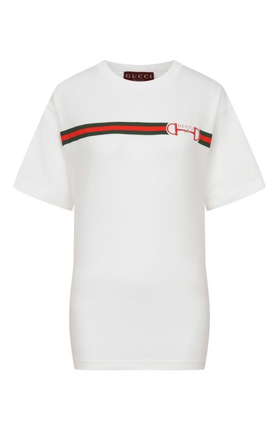 Женская хлопковая футболка GUCCI, арт. 837959/XJHM5