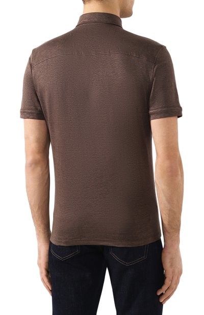 Льняное поло ZEGNA, арт. UU564/723, фото 4