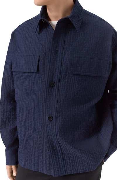 Хлопковая куртка-рубашка BALMAIN, арт. GH1TH881/CG41, фото 5