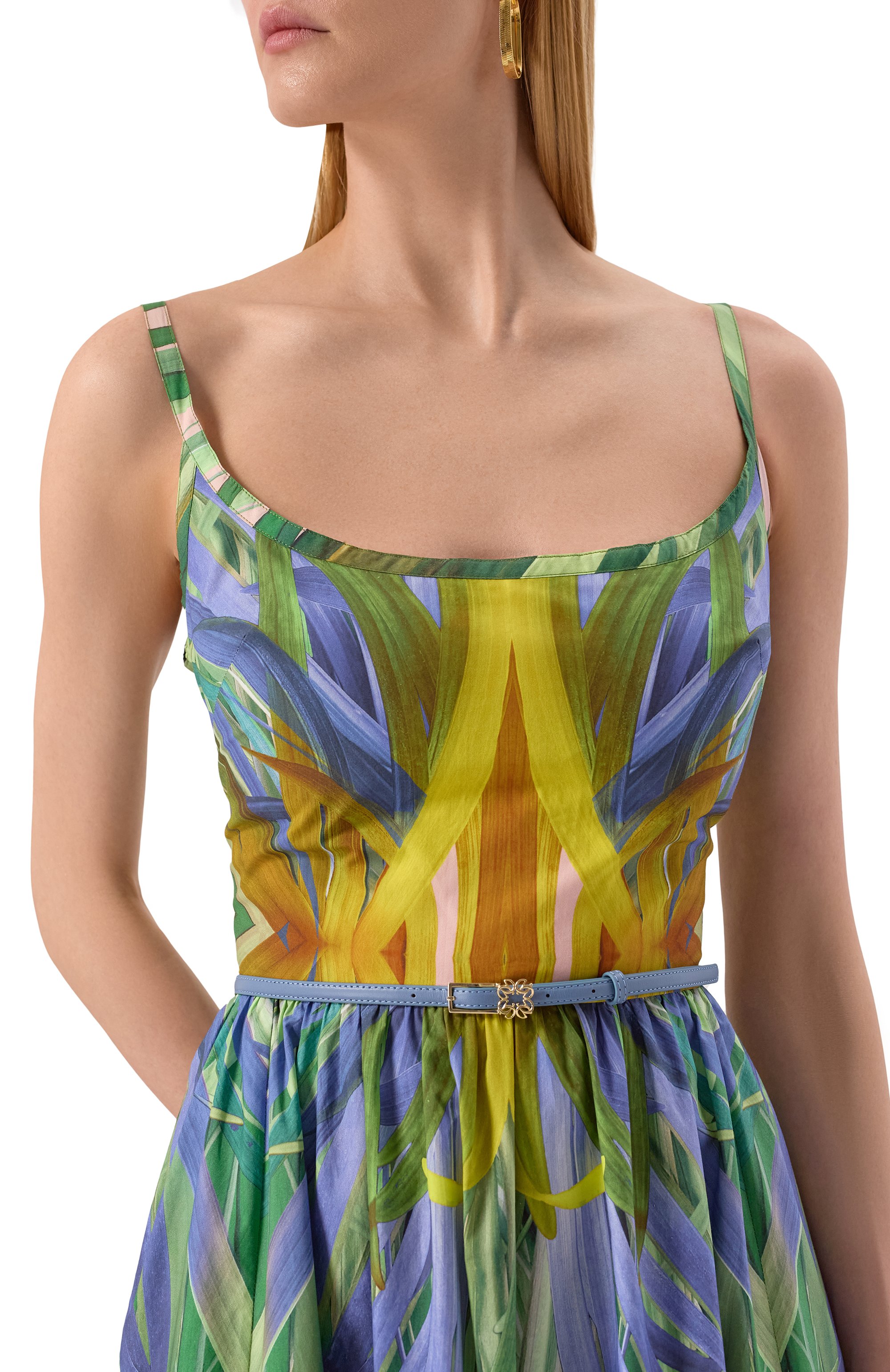 Хлопковое платье ELIE SAAB разноцветного цвета по цене 279000 руб., арт. D0751PP25/P0019, фото 5 Хлопковое платье ELIE SAAB, арт. D0751PP25/P0019, фото 5